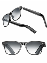 W130 AI Translation Audio Glasses, Bluetooth BLE6.0 with AI Wake-Up, 164 Languages Simultaneous Interpretation, Auto On/Off Wearing Sensor, ENC Noise Reduction, IP67 Waterproof, Lifetime Free AI Model, Genimiro / Yuejing APP (Black)