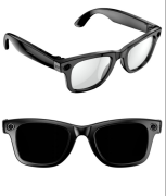 W610T AI Smart Camera Glasses, 8MP HD Camera with 32MP Interpolated Photos, AI Voice Wake-Up, AI Translation Simultaneous Interpretation, WiFi Bluetooth, IP66 Waterproof, Built-in Tongyi Qianwen &amp; ChatGPT, Prism Pro APP (Black)
