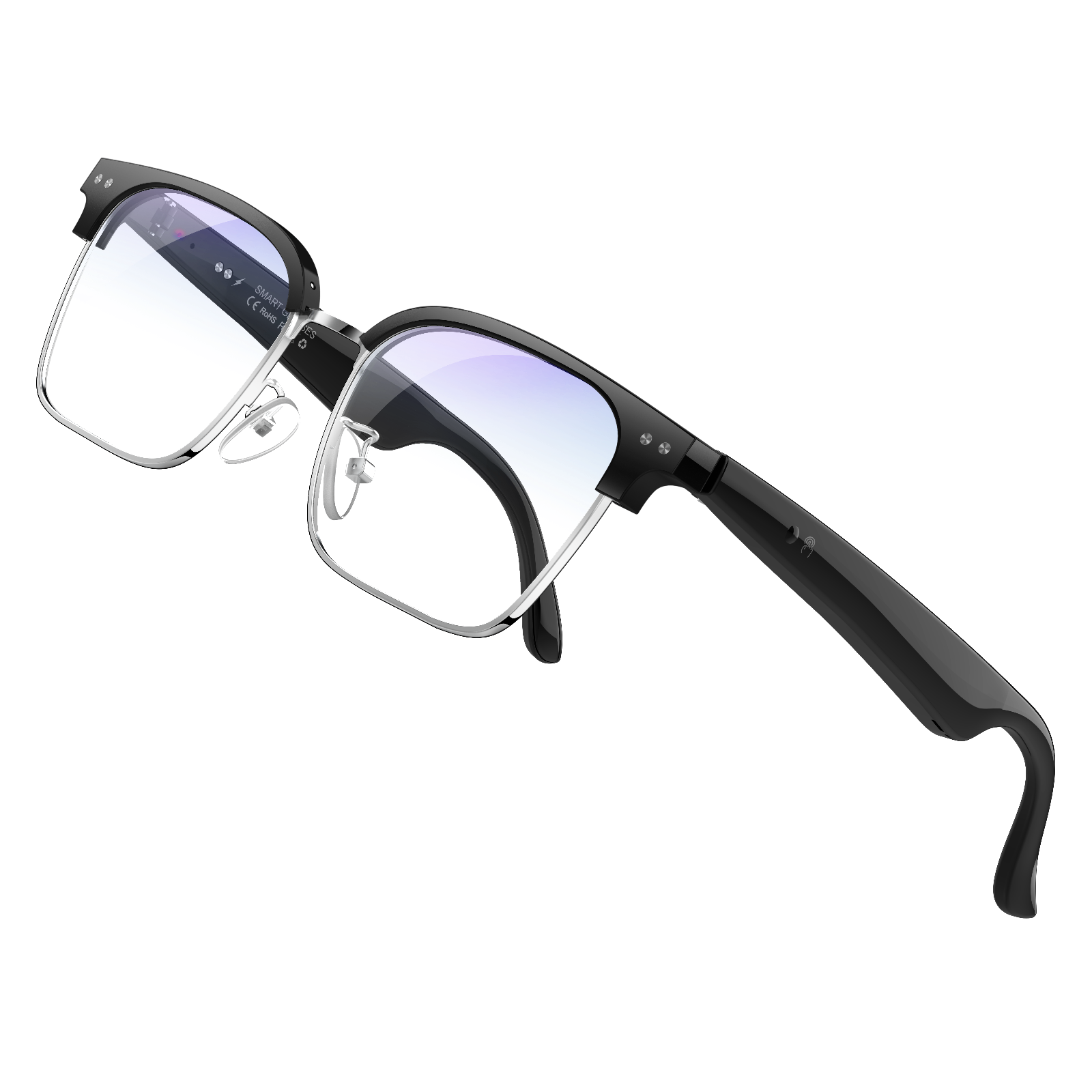 W100D AI-Enhanced Wireless Smart Glasses featuring Live Translation and Sophisticated Capabilities